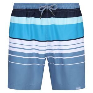 Regatta Mens Loras Striped Swim Shorts / Coronet Blue